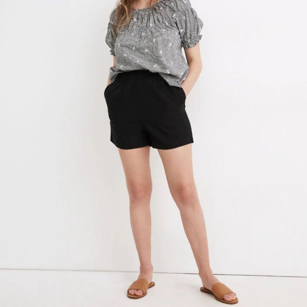 Madewell Linen-Blend Easy Pull-On Shorts Size XS